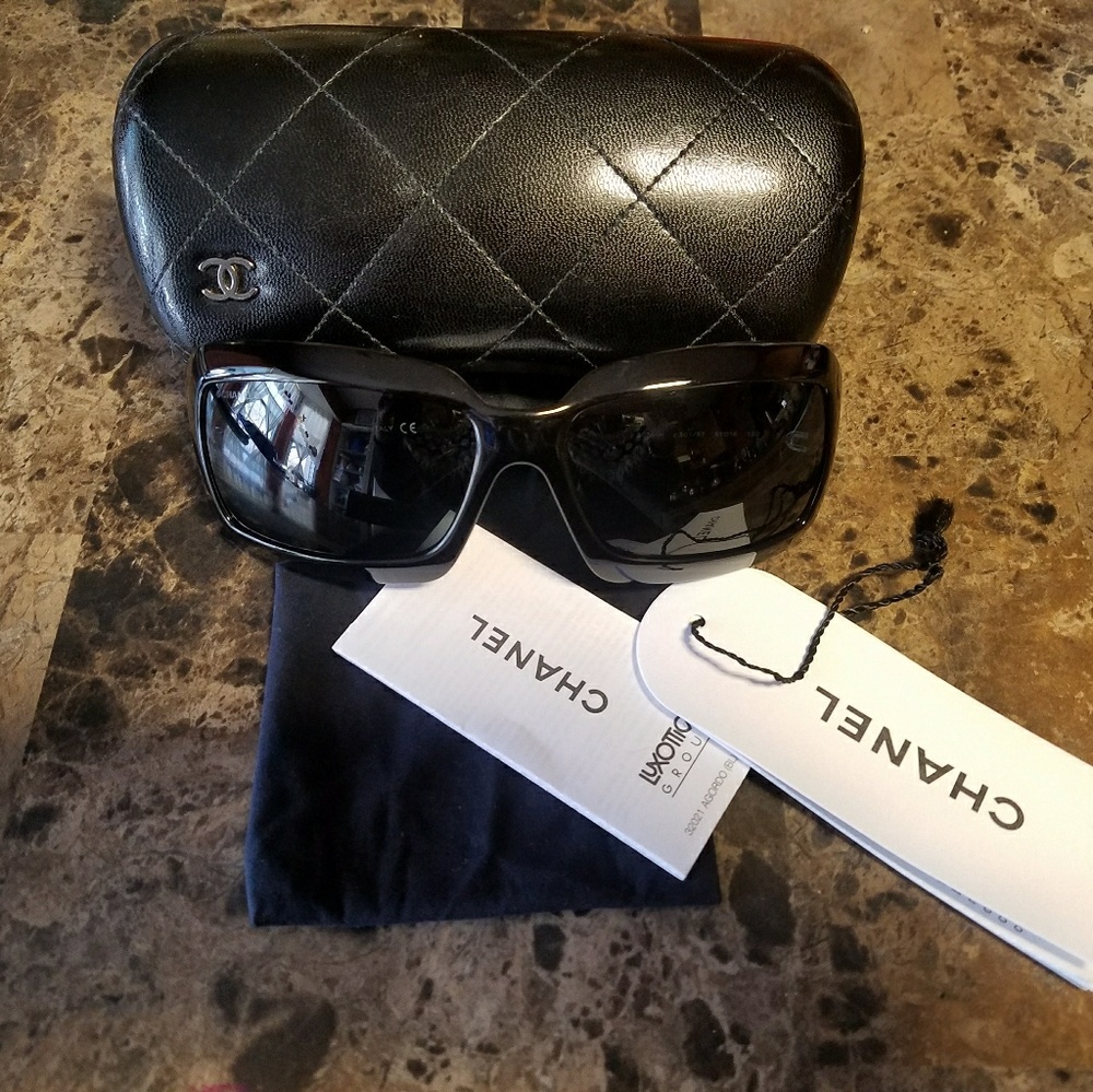 Authentic CHANEL mother of pearl sunglasses